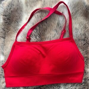 NWT PINK Victoria's Secret Vibrant Red Sports Bra XS